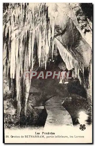Cartes postales Les pyrenees Grottes de Betharram partie inferieure les Larmes