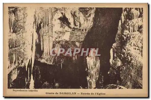 Cartes postales Les pyrenees Grottes de Dargilan Entree de l'eglise
