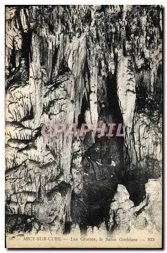 Cartes postales Arcy sur Cure Les Grottes le salon Gothique