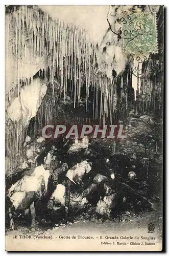Cartes postales Le Thor (Vaucluse) Grotte de Thouzon Grande Galerie du Sanglier
