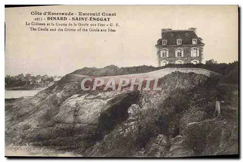 Ansichtskarte AK Cote d'Emeraude Dinard Saint Enogat Le Chateau et la Grotte de le Goule aux Fees