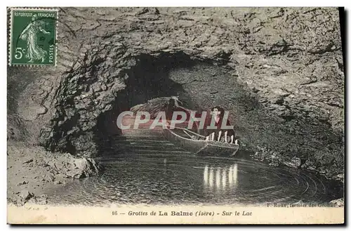 Ansichtskarte AK Grottes de la Balme (Isere) Sur le lac