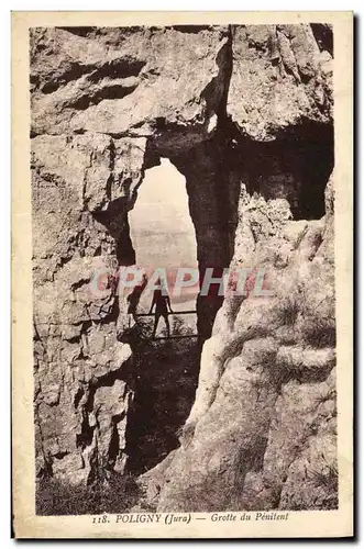 Ansichtskarte AK Poligny (Jura) Grotte du penitent