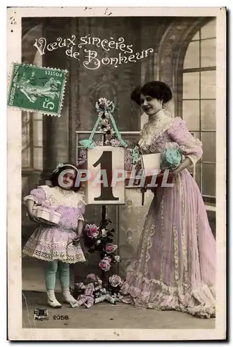 Cartes postales Fantaisie Poupee  Voeux sinceres de bonheur Femme