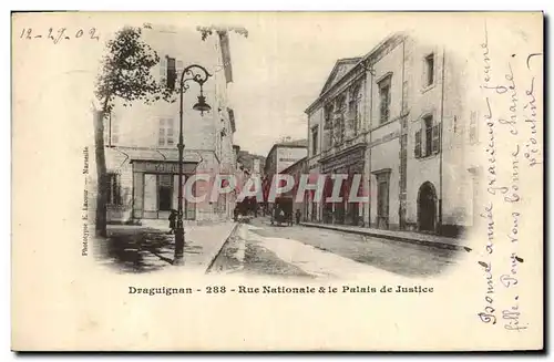 Cartes postales Draguignan Rue Nationale & le Palais de Justice