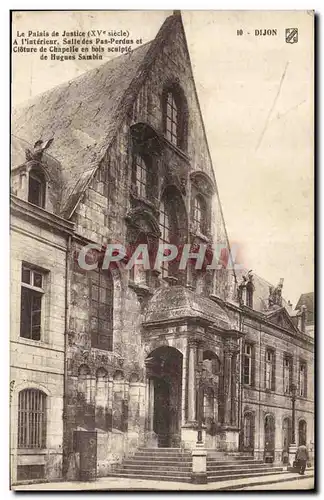 Cartes postales Dijon Le Palais de Justice (XV siecle) A l'interieur Salle des Pas Perdus er Cloture de Chapelle