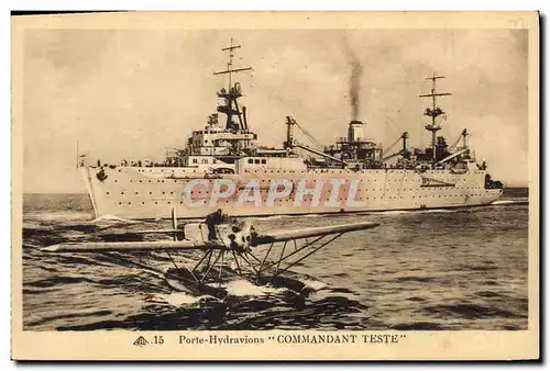 Cartes postales Bateau de GuerrePorte Hydravions Commandant Teste
