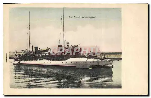 Ansichtskarte AK Bateau de GuerreLe Charlemagne