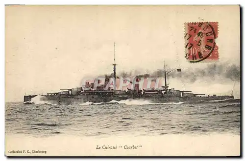 Cartes postales Bateau de GuerreLe Cuirasse Courbet