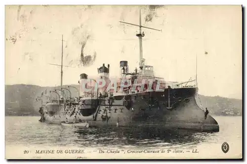 Ansichtskarte AK Bateau de GuerreMarine de Guerre Du Chayla Croiseur Cuirasse de 2 classe