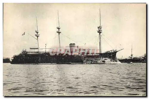 Cartes postales Bateau de GuerreMarine Militaire Le Courbet