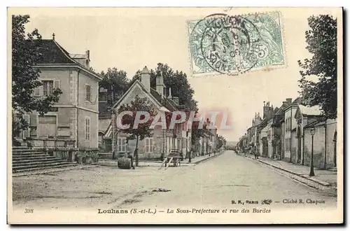 Cartes postales Louhans La Sous Prefecture et rue des Bordes