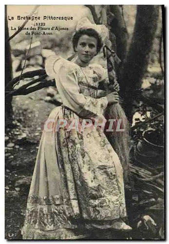 Ansichtskarte AK Folklore La Bretagne pittoresque La reine des fleurs d'Ajoncs de Pont Aven