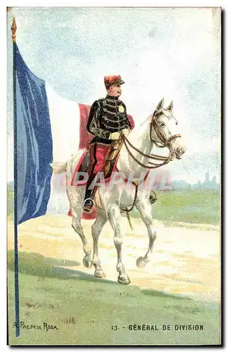 Cartes postales Militaria A Palm de Rosa General de division