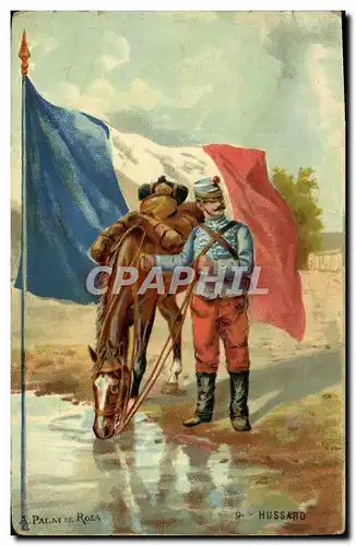 Cartes postales Militaria A Palm de Rosa Hussard
