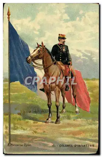 Cartes postales Militaria A Palm de Rosa Colonel d'infanterie