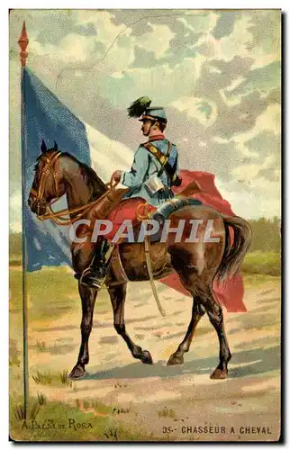 Ansichtskarte AK Militaria A Palm de Rosa Chasseur a cheval