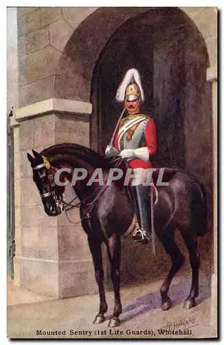 Cartes postales Militaria Mounted Sentry (1st Life Guards) Whitehall