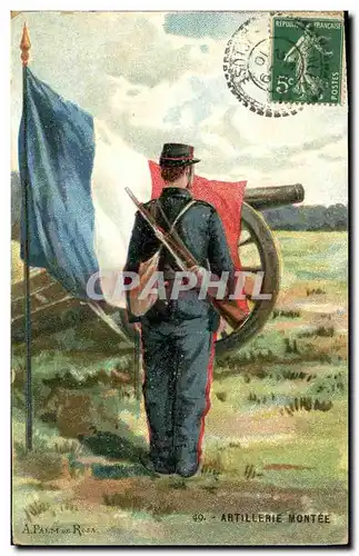 Cartes postales Militaria A Palm de Rosa Artillerie montee