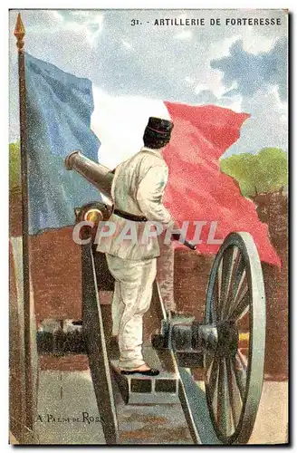 Cartes postales Militaria A Palm de Rosa Artillerie de forteresse