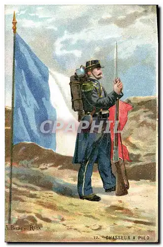 Cartes postales Militaria A Palm de Rosa Chasseurs a pied