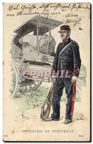 Cartes postales Militaria Artillerie de forteresse