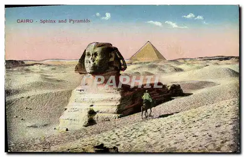 Cartes postales Egypt Egypte Cairo Sphynx and Pyramids