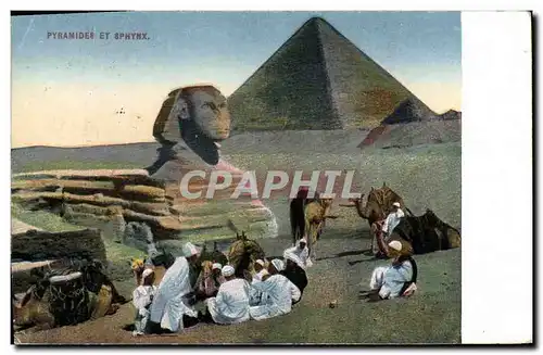 Cartes postales Egypt Egypte Pyramides et Sphynx