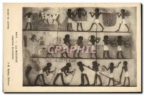 Cartes postales Egypt Egypte Musee du Louvre La Moisson Peinture egyptienne