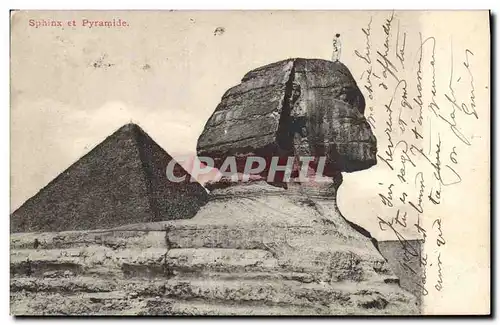 Ansichtskarte AK Egypt Egypte Sphinx et Pyramide Timbres Nouvelles Galles du Sud New South Wales