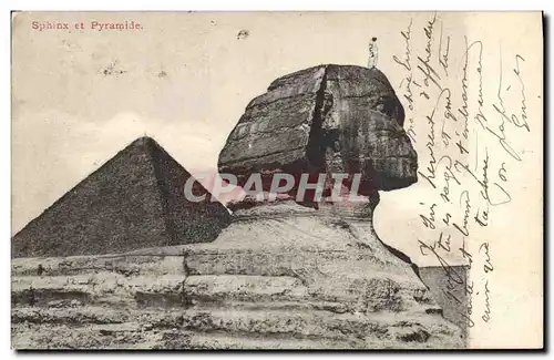 Cartes postales Egypt Egypte Sphinx et Pyramide Timbres Nouvelles Galles du Sud New South Wales