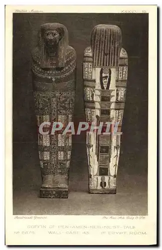 Cartes postales Egypt Egypte Goffin of Pen Amen Neb Nest Taul Wall case 1st Egypt room