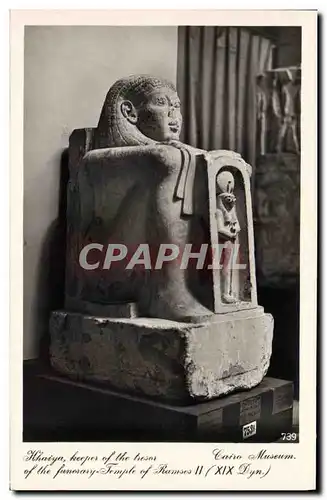 Cartes postales Egypt Egypte Khaiya keeper of the tresor of the funerary Temple of Ramses II (XIX dyn) Cairo Mus
