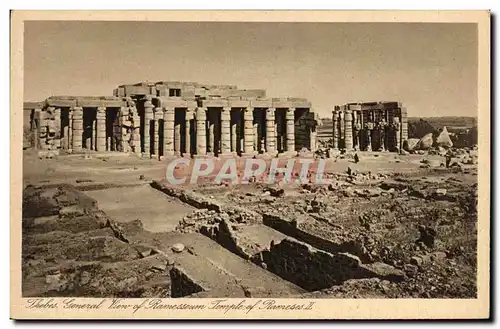 Cartes postales Egypt Egypte Thebes General view of Ramesseum Temple of Ramses II