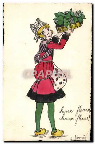 Cartes postales Fantaisie (dessin a la main) Enfant