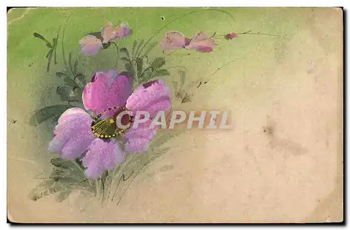 Cartes postales Fantaisie (dessin a la main) Fleurs