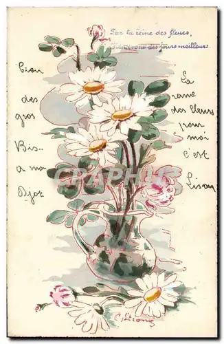 Cartes postales Fantaisie (dessin a la main) Fleurs