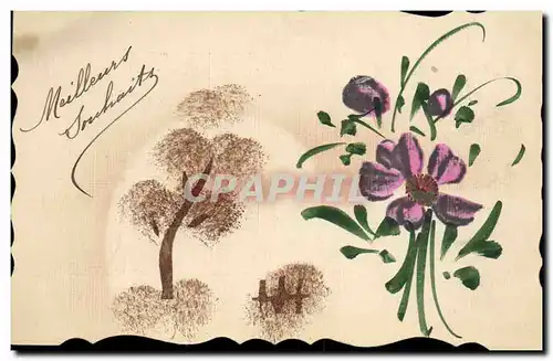 Cartes postales Fantaisie (dessin a la main) Fleurs