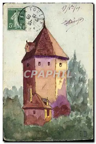 Cartes postales Fantaisie (dessin a la main) Maison