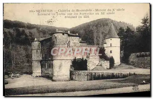 Cartes postales Meyrueis Chateau de Roquedois Manoir du X siecle incendie en partie par les Sarrasins au XI siec