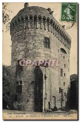 Cartes postales Cote d'Emeraude Dinan Le chateau de la duchesse Anne