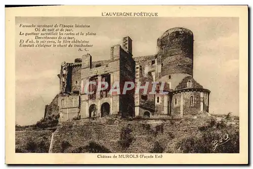 Cartes postales L'Auvergne poetique Chateau de Murols (Facade est)