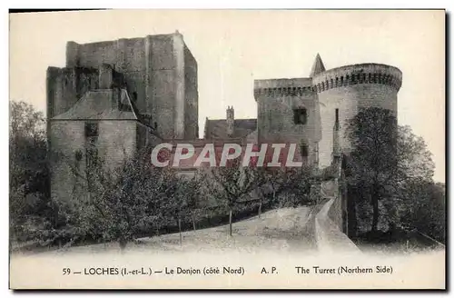 Cartes postales Loches Le Donjon (cote nord)