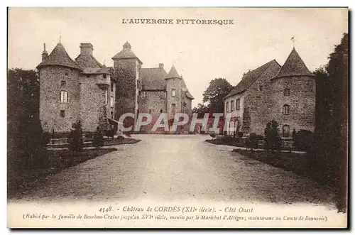 Ansichtskarte AK L'Auvergne pittoresque Chateau de Cordes (XII siecle) Cote ouest