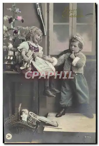 Cartes postales Fantaisie Poupee  Enfants Buon Natale