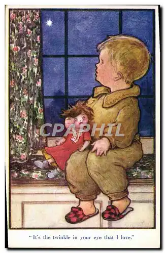 Cartes postales Fantaisie Poupee Enfant  It's the twinkle in your eye that I love