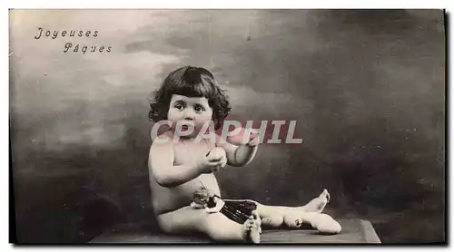 Cartes postales Fantaisie Poupee Enfant  Joyeuses Paques