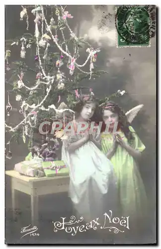 Cartes postales Fantaisie Poupee Enfants Ange  Joyeux Noel