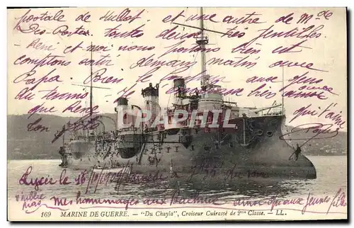 Cartes postales Bateau de Guerre Marine de Guerre Du Chayla Croiseur Cuirasse de 2me classe