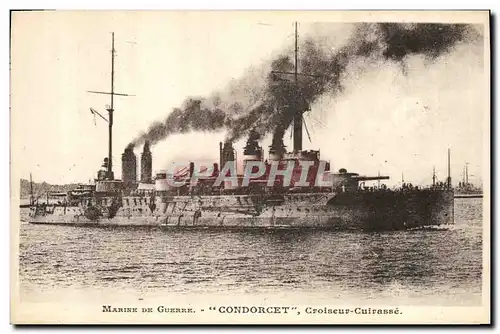 Ansichtskarte AK Bateau de Guerre Marine de Guerre Condorcet Croiser Cuirasse
